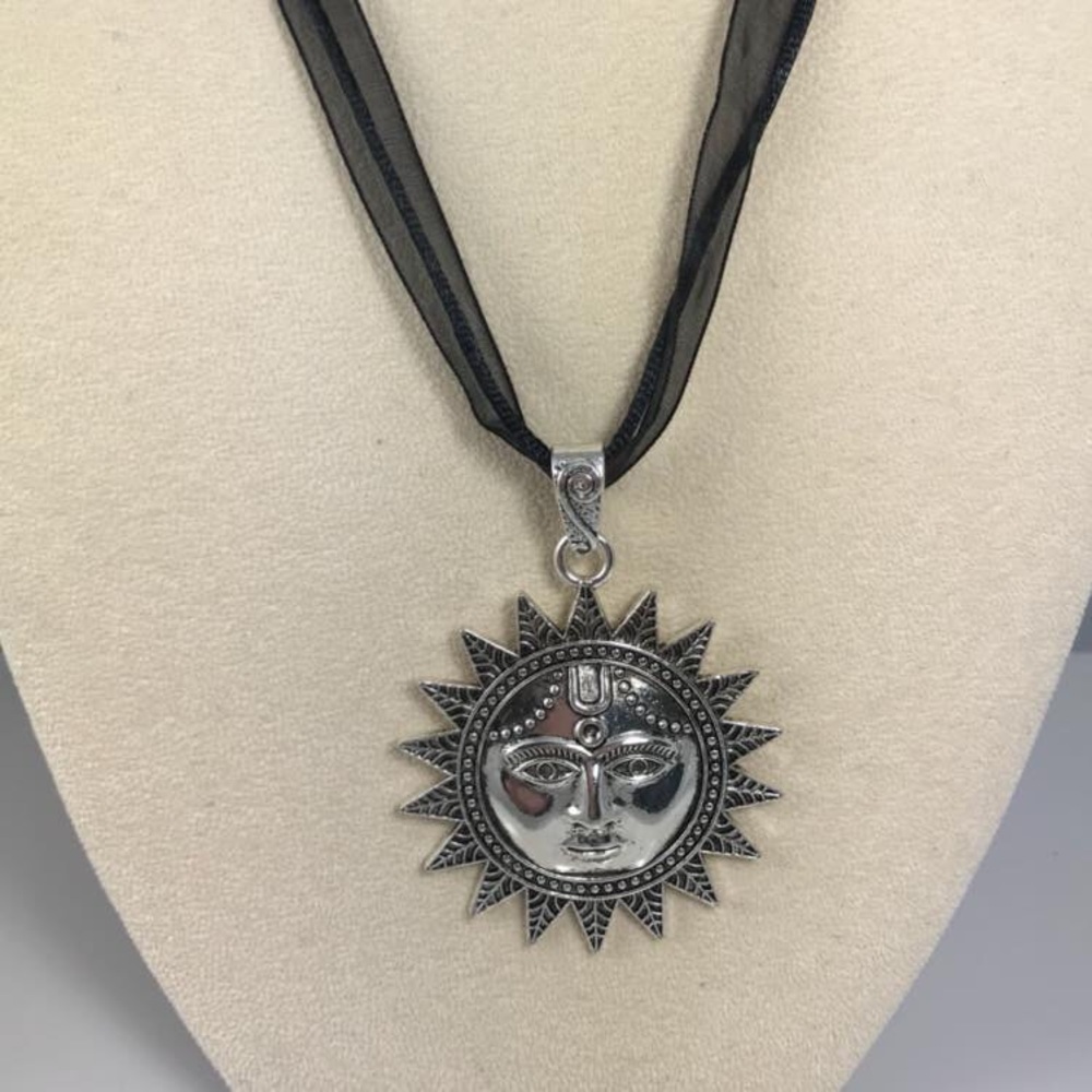 Pewter Sun Necklace - Picture 2 of 5